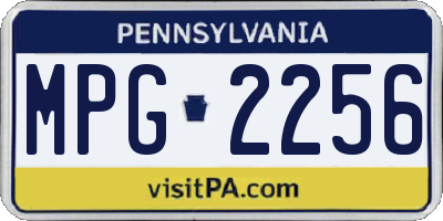 PA license plate MPG2256