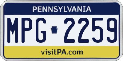 PA license plate MPG2259