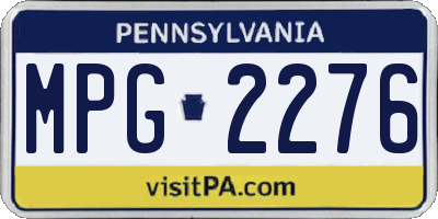 PA license plate MPG2276