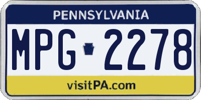 PA license plate MPG2278
