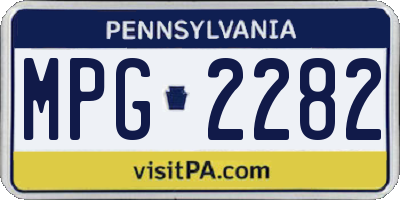PA license plate MPG2282