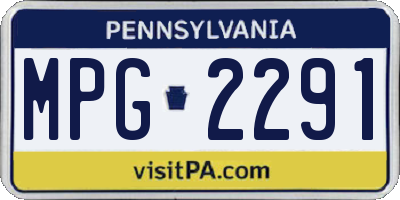 PA license plate MPG2291