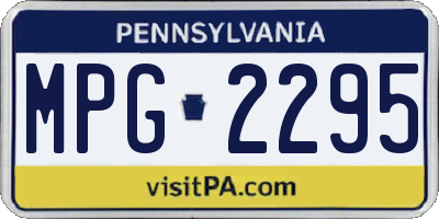 PA license plate MPG2295