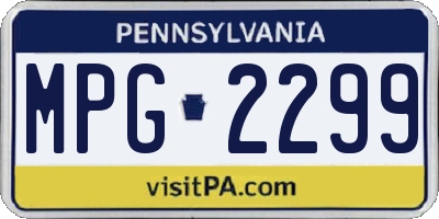 PA license plate MPG2299