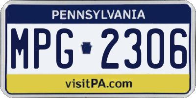PA license plate MPG2306