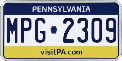 PA license plate MPG2309