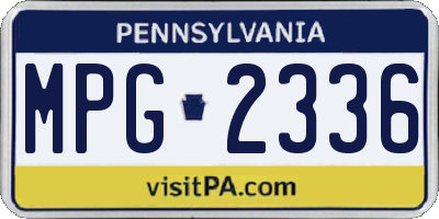PA license plate MPG2336