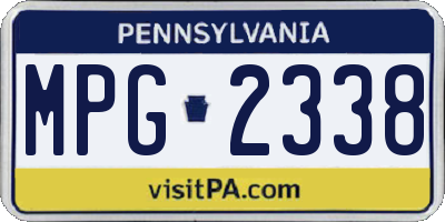 PA license plate MPG2338