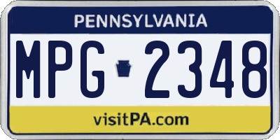 PA license plate MPG2348