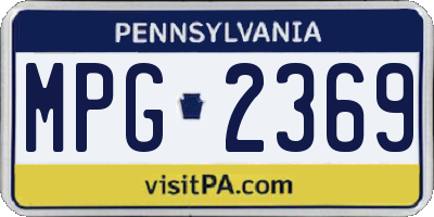 PA license plate MPG2369