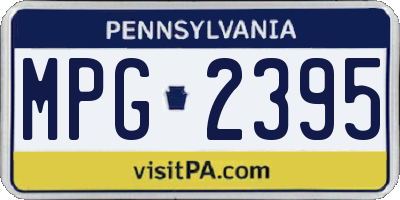 PA license plate MPG2395
