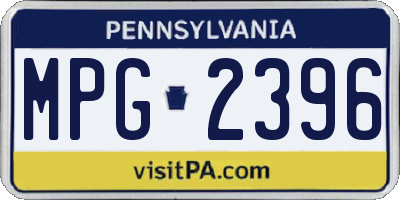 PA license plate MPG2396