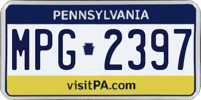 PA license plate MPG2397