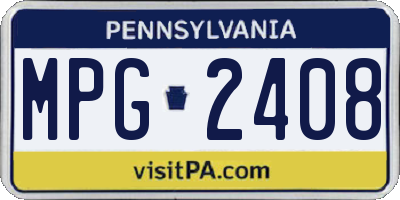 PA license plate MPG2408