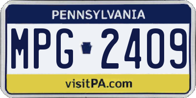 PA license plate MPG2409