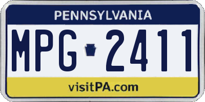 PA license plate MPG2411