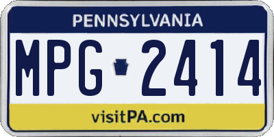 PA license plate MPG2414