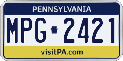 PA license plate MPG2421