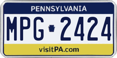 PA license plate MPG2424