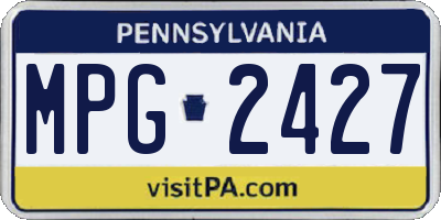 PA license plate MPG2427
