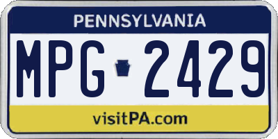 PA license plate MPG2429