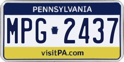 PA license plate MPG2437