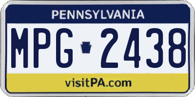 PA license plate MPG2438