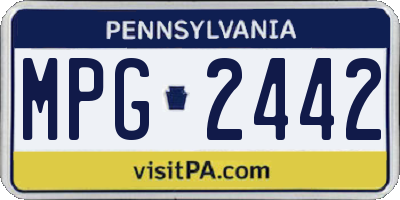 PA license plate MPG2442