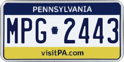 PA license plate MPG2443
