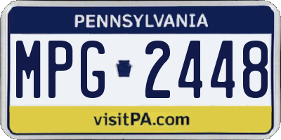 PA license plate MPG2448