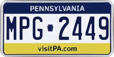 PA license plate MPG2449