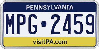 PA license plate MPG2459