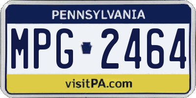 PA license plate MPG2464