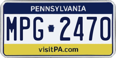 PA license plate MPG2470
