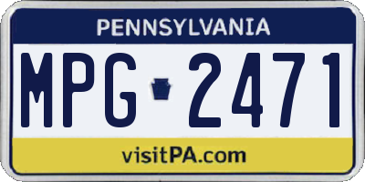 PA license plate MPG2471
