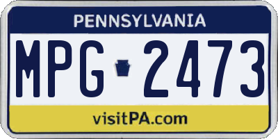PA license plate MPG2473