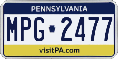 PA license plate MPG2477