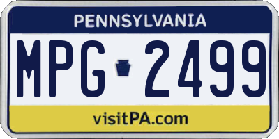 PA license plate MPG2499
