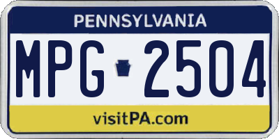 PA license plate MPG2504