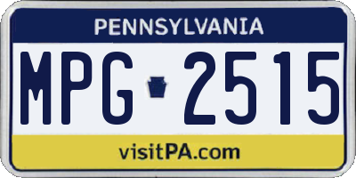 PA license plate MPG2515