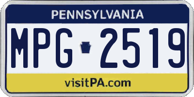 PA license plate MPG2519
