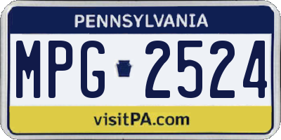 PA license plate MPG2524