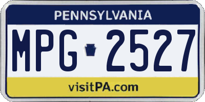 PA license plate MPG2527