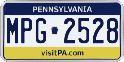 PA license plate MPG2528