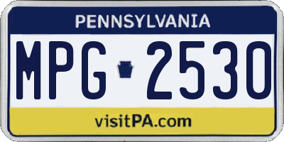 PA license plate MPG2530
