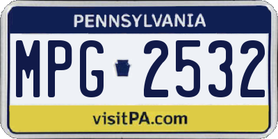 PA license plate MPG2532