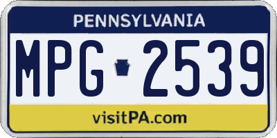 PA license plate MPG2539