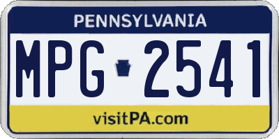 PA license plate MPG2541