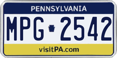 PA license plate MPG2542