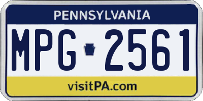 PA license plate MPG2561